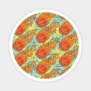 Basketball Pattern Magnet